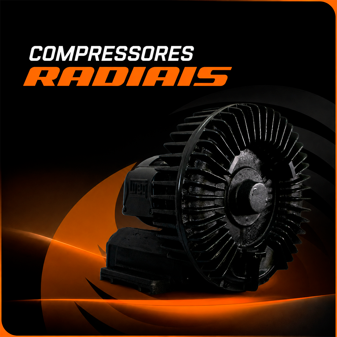 Compressor Radial Industrial — Vácuo e Pressão, Alta Vazão | DJE