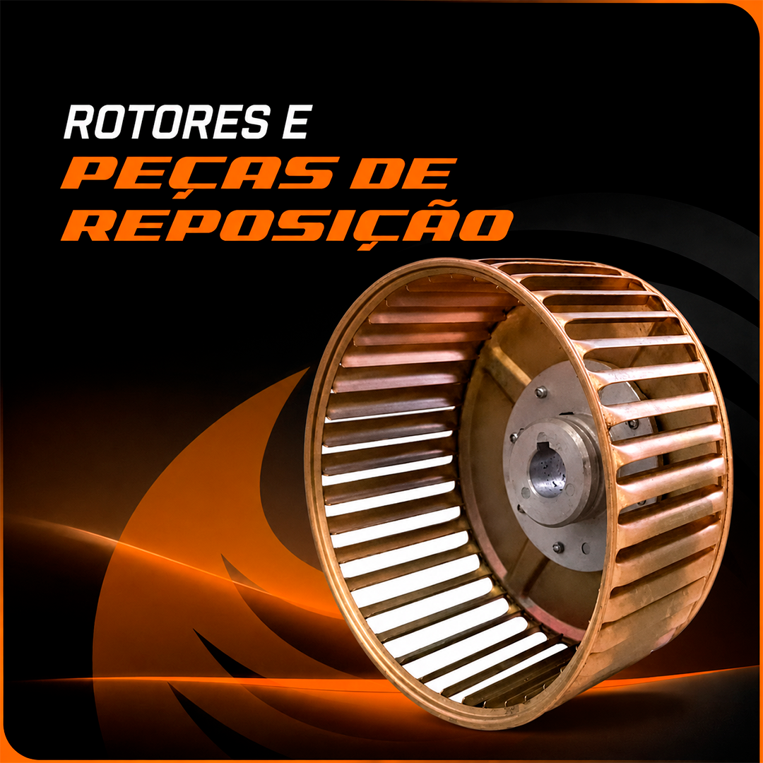 Rotor de Reposição para Ventilador e Compressor Industrial | DJE